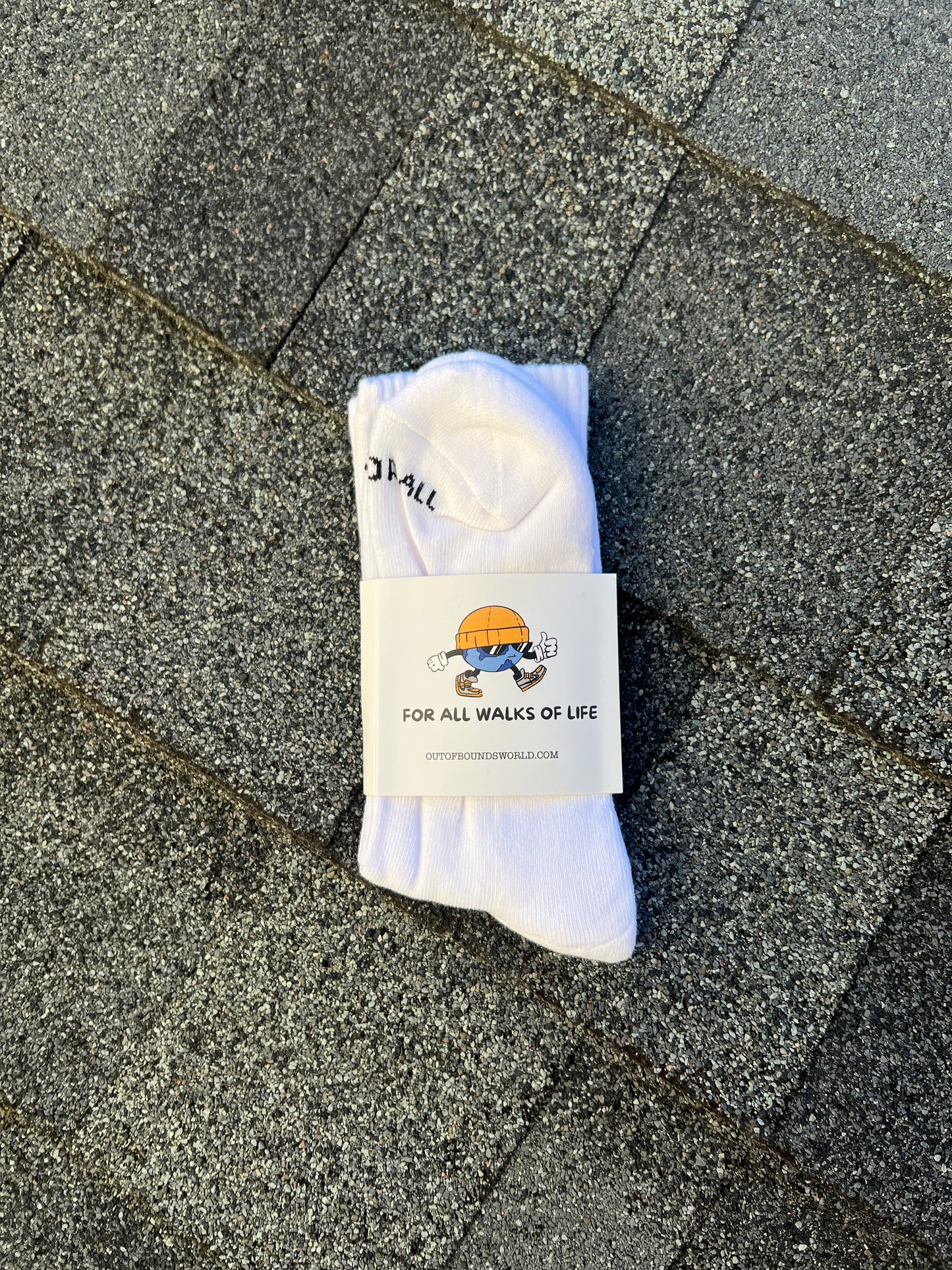 "For All Walks Of Life" Sock, White