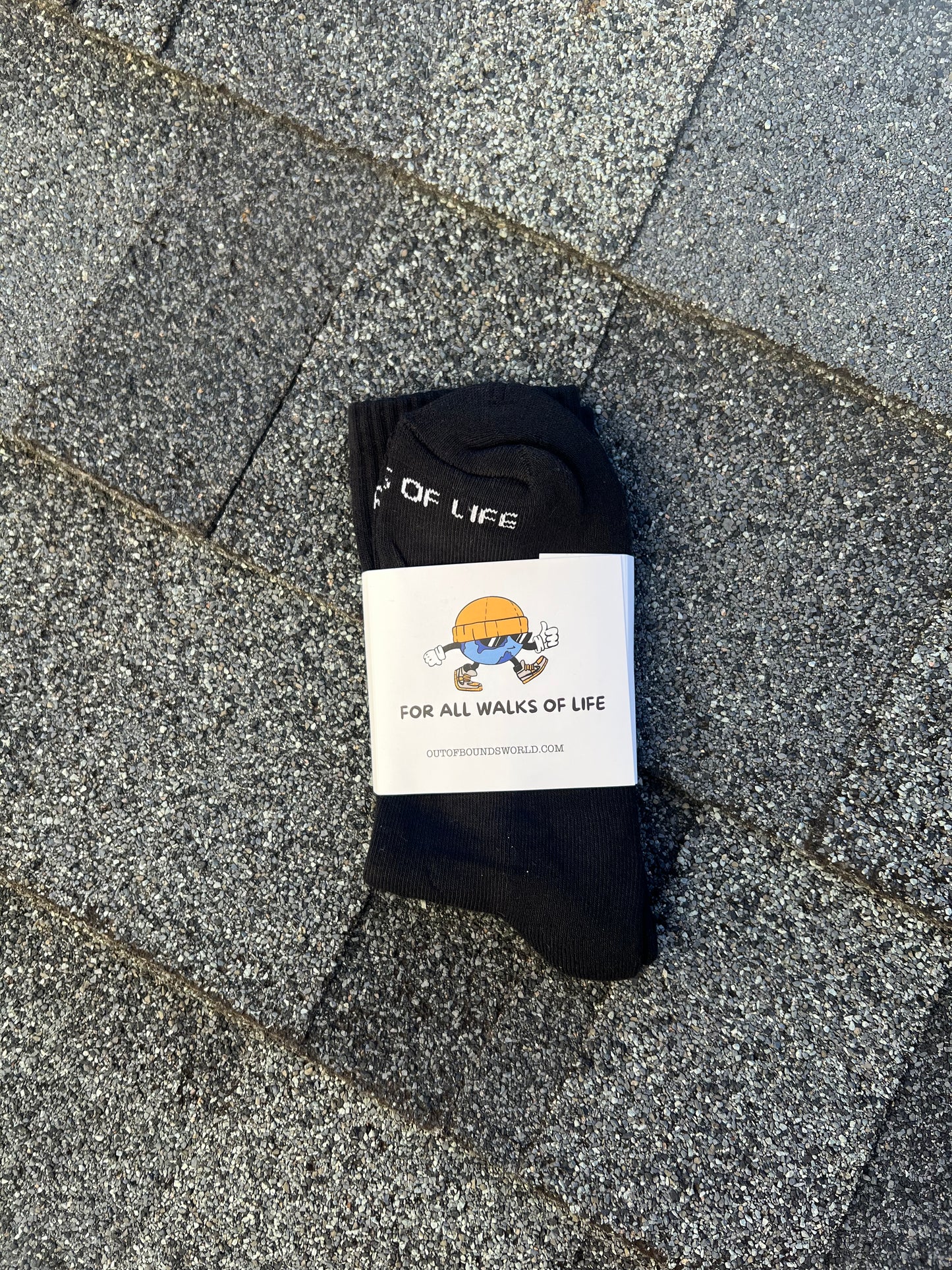 "For All Walks Of Life" Sock, Black